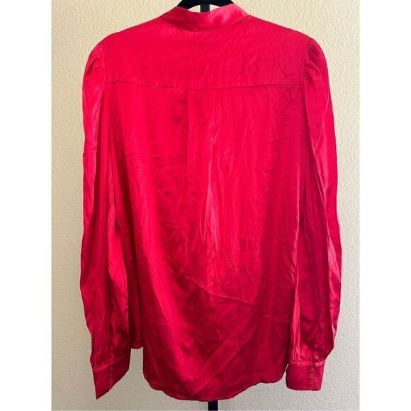 Generation Love 95% Silk Crissy Blouse in Red Size XL - Picture 4 of 12